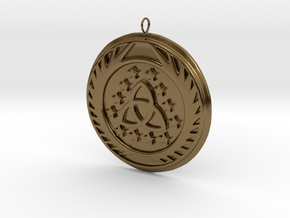 [The 100] Skaikru Symbol Pendant in Polished Bronze