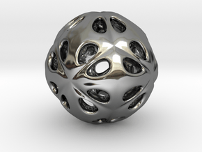 hydrangea ball 07 in Fine Detail Polished Silver