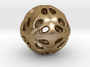 hydrangea ball 07 in Polished Gold Steel