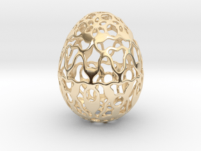 Screen - Decorative Egg - 2.3 inch in 14k Gold Plated Brass