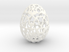 Screen - Decorative Egg - 2.3 inch in White Processed Versatile Plastic