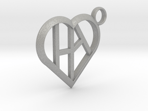 Heart of love keychain [customizable] in Aluminum