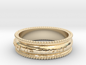 In God We Trust Band in 14K Yellow Gold