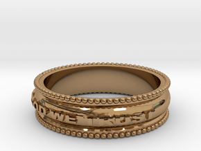 In God We Trust Band size 11 in Polished Brass