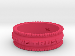size 7 In God We Trust band in Pink Processed Versatile Plastic