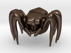Jumping Spider in Polished Bronze Steel