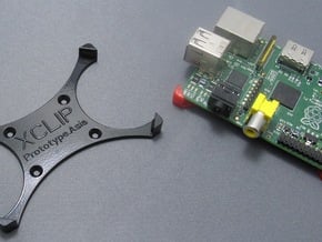 XCLIP - Raspberry Pi Mounting Solution in Black Natural Versatile Plastic