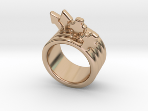 Love Forever Ring 16 - Italian Size 16 in 14k Rose Gold Plated Brass