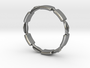 Ø17.35 Fractal Ring/Ø0.683 inch in Natural Silver