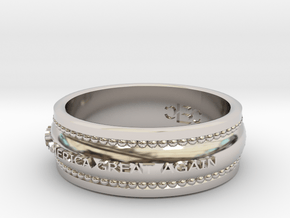 size 8 Make America Great Again band in Rhodium Plated Brass