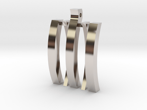 "DropWave" in Rhodium Plated Brass