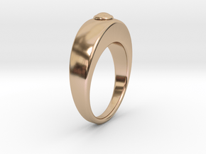 Ø16.51 Egg Ring/Ø0.650 inch Model B in 14k Rose Gold Plated Brass