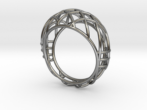 Cage Ring in Polished Silver