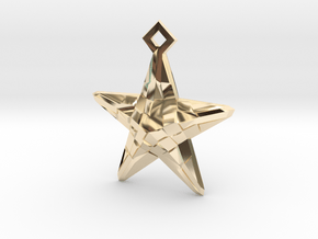 Stylised Sea Star Pendant in 14K Yellow Gold
