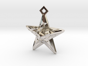 Stylised Sea Star Pendant in Platinum