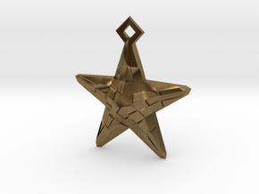 Stylised Sea Star Pendant in Natural Bronze
