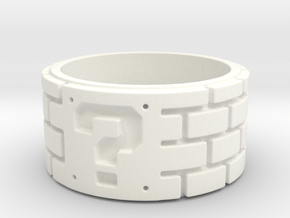 Mario Ring Size 7 in White Processed Versatile Plastic