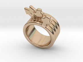 Love Forever Ring 18 - Italian Size 18 in 14k Rose Gold Plated Brass
