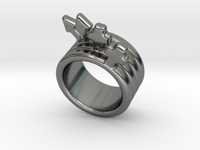 Love Forever Ring 19 - Italian Size 19 in Fine Detail Polished Silver
