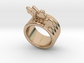 Love Forever Ring 19 - Italian Size 19 in 14k Rose Gold Plated Brass