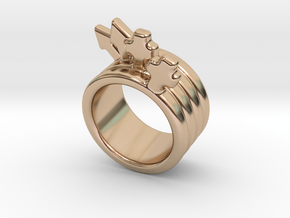 Love Forever Ring 20 - Italian Size 20 in 14k Rose Gold Plated Brass