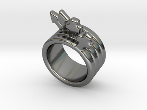 Love Forever Ring 21 - Italian Size 21 in Fine Detail Polished Silver