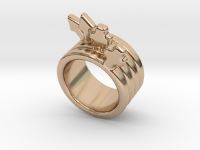 Love Forever Ring 21 - Italian Size 21 in 14k Rose Gold Plated Brass