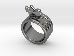 Love Forever Ring 22 - Italian Size 22 in Fine Detail Polished Silver