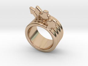 Love Forever Ring 22 - Italian Size 22 in 14k Rose Gold Plated Brass