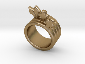 Love Forever Ring 22 - Italian Size 22 in Polished Gold Steel