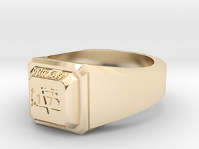 VBHS Simple Class Ring in 14K Yellow Gold