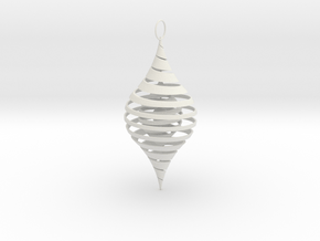 CounterSpiral Ornament in White Natural Versatile Plastic