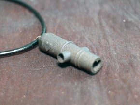 Love Gun Whistle in Polished Bronzed Silver Steel