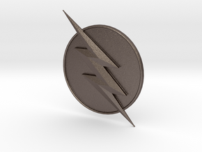 Reverse Flash CW Logo in Polished Bronzed Silver Steel