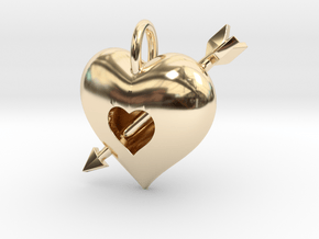 Heart pendant in 14K Yellow Gold
