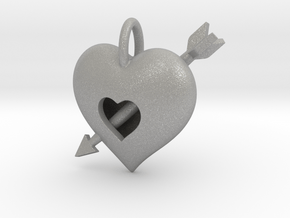Heart pendant in Aluminum