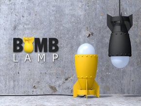 Bomb Lamp in Yellow Processed Versatile Plastic