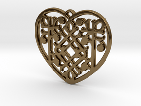 Victorian Heart in Polished Bronze