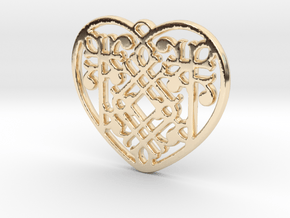 Victorian Heart in 14k Gold Plated Brass