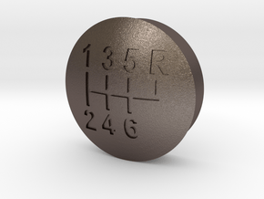 Sterling's Shifter Button in Polished Bronzed Silver Steel