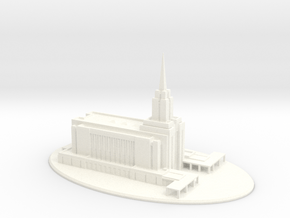 Wedding Topper, LDS Oquirrh Mountain, Utah Temple in White Processed Versatile Plastic