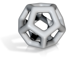 DRAW geo - sphere pentagons in White Natural Versatile Plastic