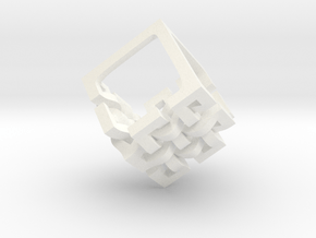 Eternal Knot Earrings in White Processed Versatile Plastic