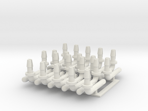 PH4APTBP10 Hornby APT Bogie Pivot/Tilt Pins  in White Natural Versatile Plastic