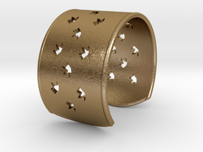 Bird Bracelet Medium Ø2.48 inch/Ø63 mm in Polished Gold Steel