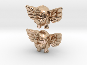 Pig Aviator Lacelocks in 14k Rose Gold Plated Brass