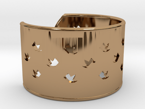 Bird Bracelet XXL Ø78 Mm/3.07 inch in Polished Brass