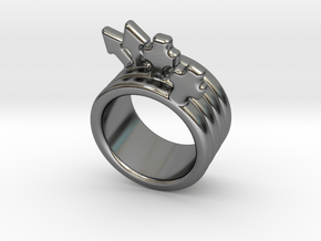 Love Forever Ring 24 - Italian Size 24 in Fine Detail Polished Silver