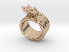 Love Forever Ring 24 - Italian Size 24 in 14k Rose Gold Plated Brass