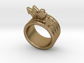Love Forever Ring 24 - Italian Size 24 in Polished Gold Steel